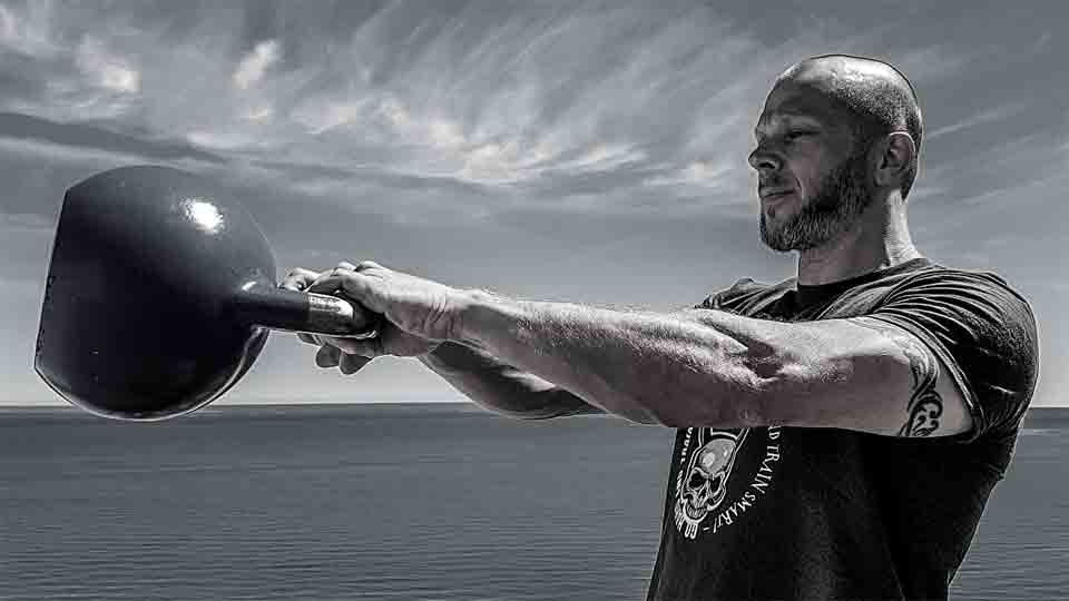 kettlebell swings are a great cardiovascular and strength workout